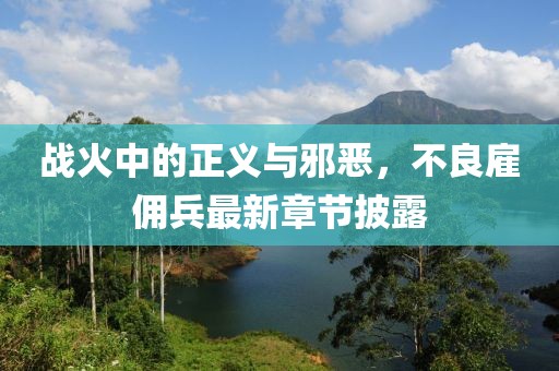 战火中的正义与邪恶，不良雇佣兵最新章节披露