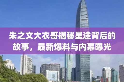 朱之文大衣哥揭秘星途背后的故事，最新爆料与内幕曝光
