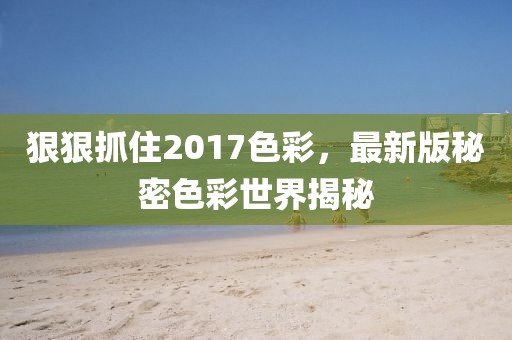 狠狠抓住2017色彩，最新版秘密色彩世界揭秘