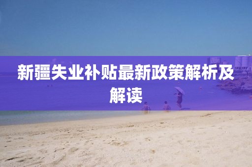 新疆失业补贴最新政策解析及解读