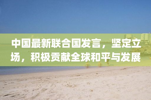 中国最新联合国发言，坚定立场，积极贡献全球和平与发展