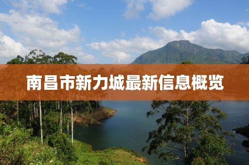 南昌市新力城最新信息概览