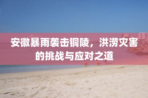 安徽暴雨袭击铜陵，洪涝灾害的挑战与应对之道