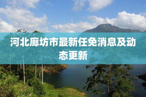 河北廊坊市最新任免消息及动态更新