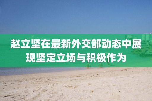 赵立坚在最新外交部动态中展现坚定立场与积极作为
