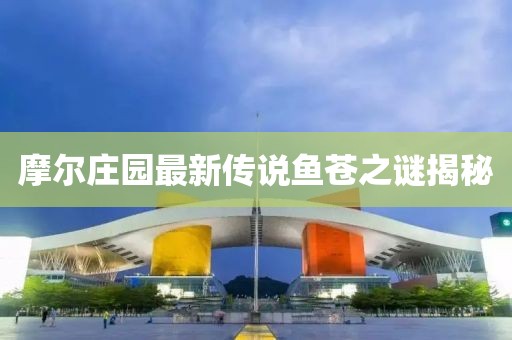 摩尔庄园最新传说鱼苍之谜揭秘