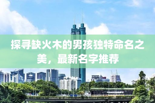 探寻缺火木的男孩独特命名之美，最新名字推荐