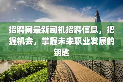 招聘网最新司机招聘信息，把握机会，掌握未来职业发展的钥匙