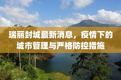 瑞丽封城最新消息，疫情下的城市管理与严格防控措施