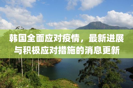 韩国全面应对疫情，最新进展与积极应对措施的消息更新