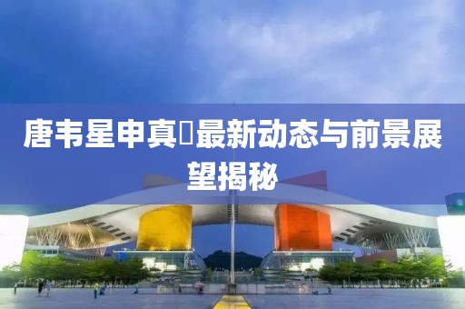 唐韦星申真谞最新动态与前景展望揭秘