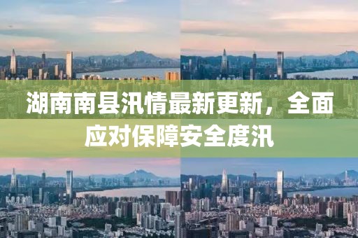 湖南南县汛情最新更新，全面应对保障安全度汛