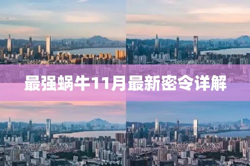 最强蜗牛11月最新密令详解