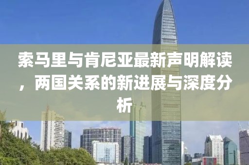 索马里与肯尼亚最新声明解读，两国关系的新进展与深度分析