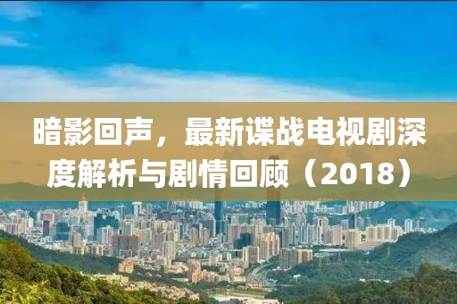 暗影回声，最新谍战电视剧深度解析与剧情回顾（2018）