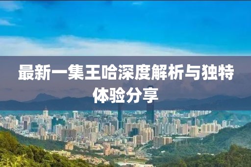 最新一集王哈深度解析与独特体验分享