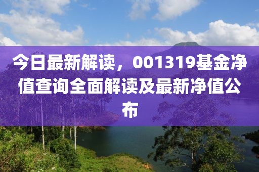 今日最新解读，001319基金净值查询全面解读及最新净值公布