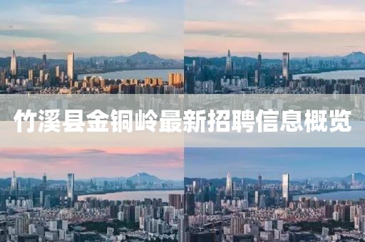 竹溪县金铜岭最新招聘信息概览