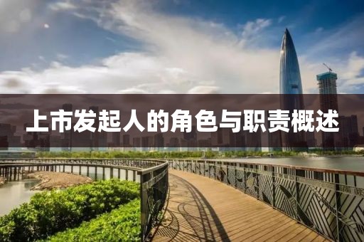 上市发起人的角色与职责概述