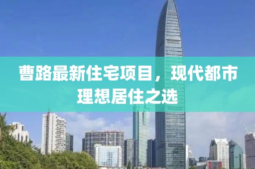 曹路最新住宅项目，现代都市理想居住之选