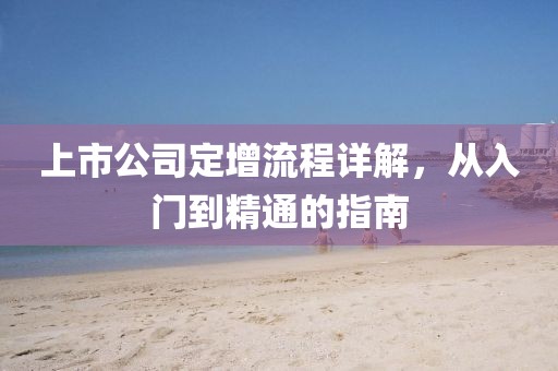 上市公司定增流程详解，从入门到精通的指南