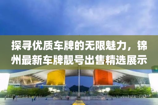 探寻优质车牌的无限魅力，锦州最新车牌靓号出售精选展示