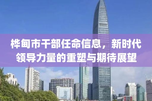 桦甸市干部任命信息，新时代领导力量的重塑与期待展望