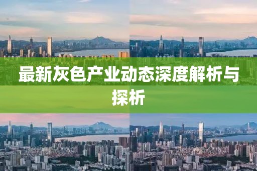 最新灰色产业动态深度解析与探析