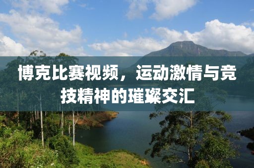 博克比赛视频，运动激情与竞技精神的璀璨交汇