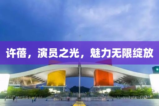 许蓓，演员之光，魅力无限绽放