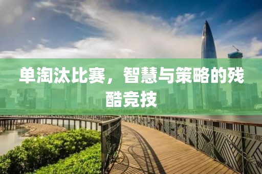 单淘汰比赛，智慧与策略的残酷竞技