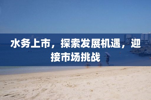 水务上市，探索发展机遇，迎接市场挑战