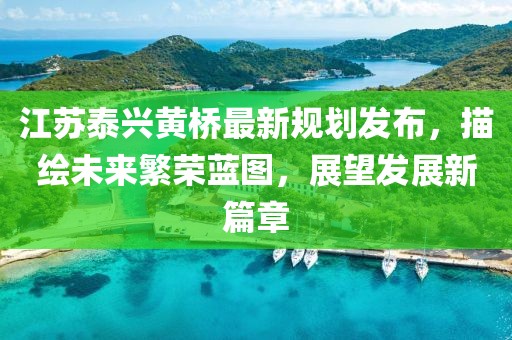 江苏泰兴黄桥最新规划发布，描绘未来繁荣蓝图，展望发展新篇章