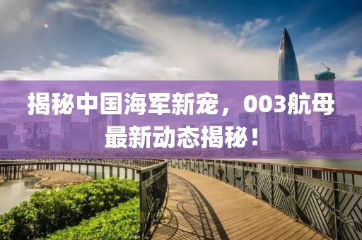 揭秘中国海军新宠，003航母最新动态揭秘！