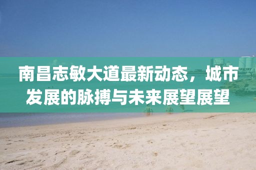 南昌志敏大道最新动态，城市发展的脉搏与未来展望展望