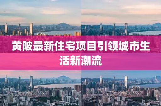 黄陂最新住宅项目引领城市生活新潮流