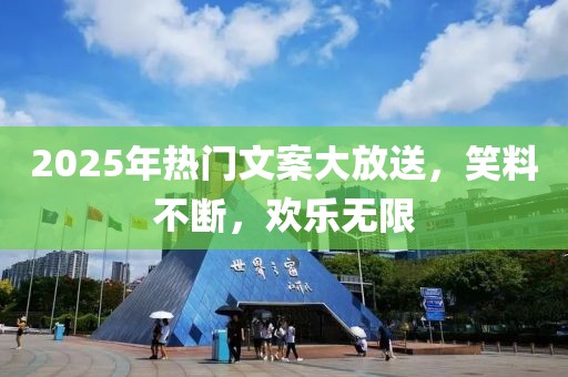 2025年热门文案大放送，笑料不断，欢乐无限