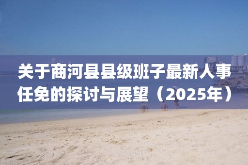 关于商河县县级班子最新人事任免的探讨与展望（2025年）