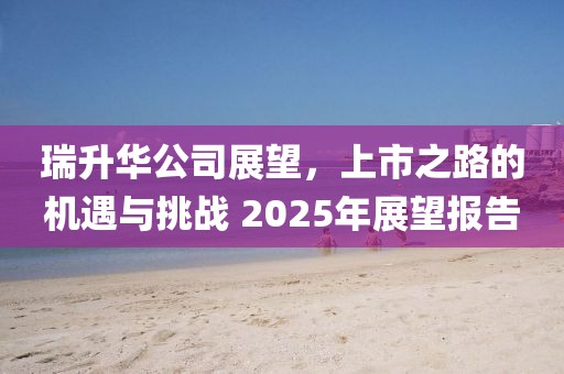 瑞升华公司展望，上市之路的机遇与挑战 2025年展望报告