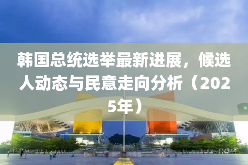 韩国总统选举最新进展，候选人动态与民意走向分析（2025年）