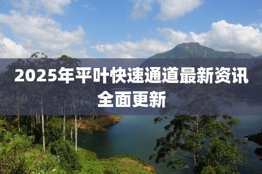 2025年平叶快速通道最新资讯全面更新