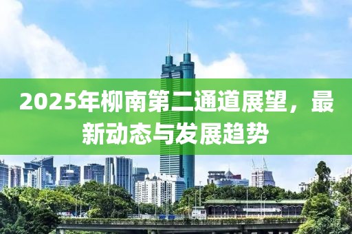 2025年柳南第二通道展望，最新动态与发展趋势