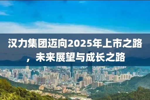 汉力集团迈向2025年上市之路，未来展望与成长之路
