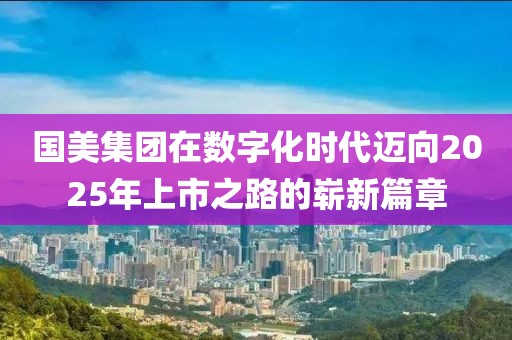 国美集团在数字化时代迈向2025年上市之路的崭新篇章