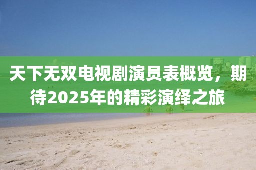 天下无双电视剧演员表概览，期待2025年的精彩演绎之旅