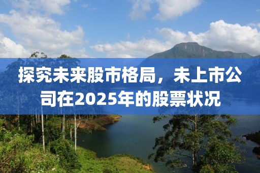 探究未来股市格局，未上市公司在2025年的股票状况