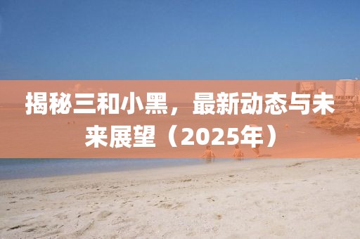 揭秘三和小黑，最新动态与未来展望（2025年）