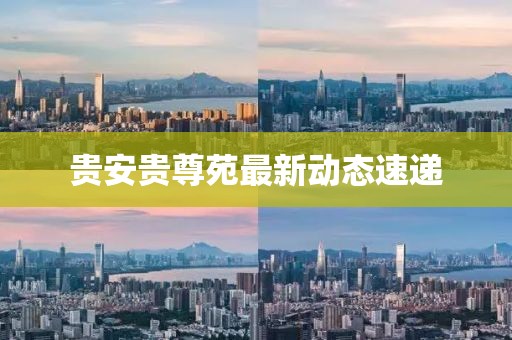 贵安贵尊苑最新动态速递