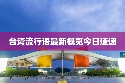 台湾流行语最新概览今日速递