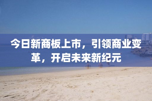 今日新商板上市，引领商业变革，开启未来新纪元